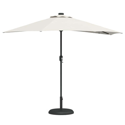 Trädgårdsparasol Sand 294 x 150 x 224 cm Polyester och Stål