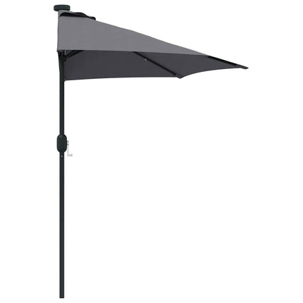 Trädgårdsparasol Antracit 294 x 150 x 224 cm Polyester och Stål