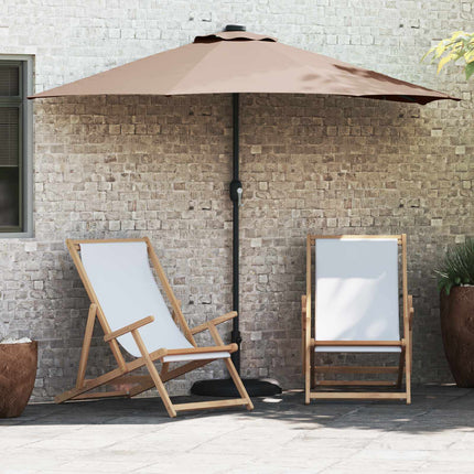 Trädgårdsparasol Taupe 294 x 150 x 224 cm Polyester och Stål