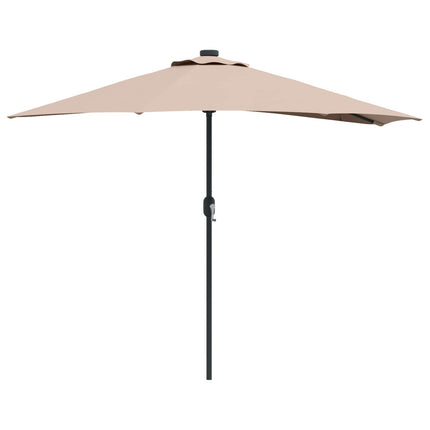 Trädgårdsparasol Taupe 294 x 150 x 224 cm Polyester och Stål