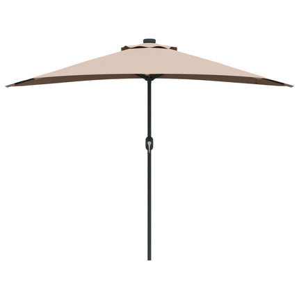 Trädgårdsparasol Taupe 294 x 150 x 224 cm Polyester och Stål