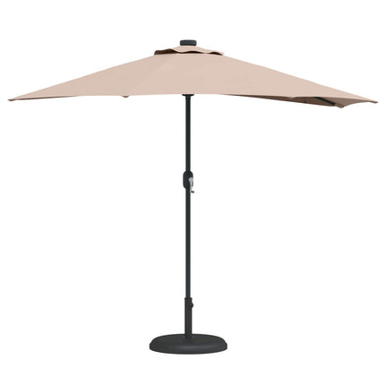 Trädgårdsparasol Taupe 294 x 150 x 224 cm Polyester och Stål