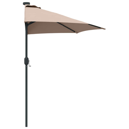 Trädgårdsparasol Taupe 294 x 150 x 224 cm Polyester och Stål