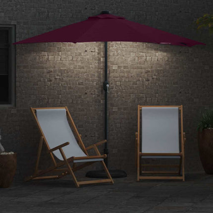 Trädgårdsparasol Bordeaux Röd 294 x 150 x 224 cm