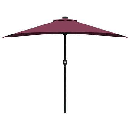 Trädgårdsparasol Bordeaux Röd 294 x 150 x 224 cm