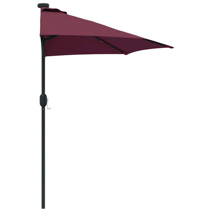 Trädgårdsparasol Bordeaux Röd 294 x 150 x 224 cm
