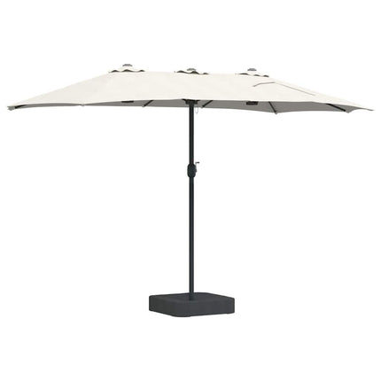 Trädgårdsparasol Sand 385 x 209 x 244 cm Polyester och Stål