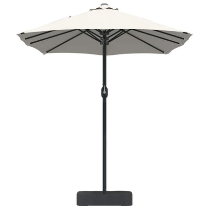 Trädgårdsparasol Sand 385 x 209 x 244 cm Polyester och Stål