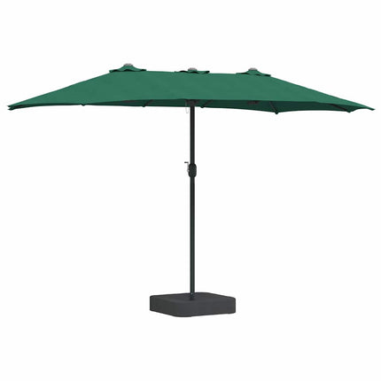 Trädgårdsparasol Grön 385 x 209 x 244 cm Polyester och Stål
