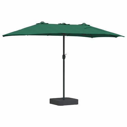 Trädgårdsparasol Grön 385 x 209 x 244 cm Polyester och Stål