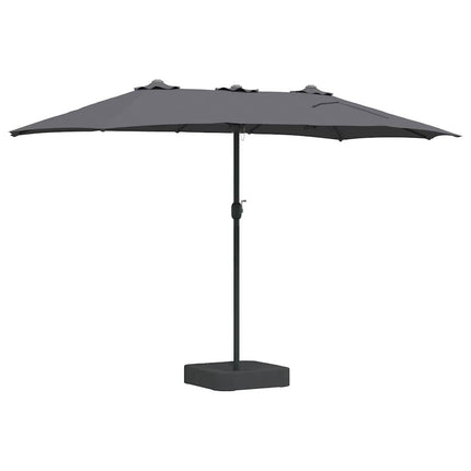 Trädgårdsparasol Antracit 385 x 209 x 244 cm Polyester och Stål