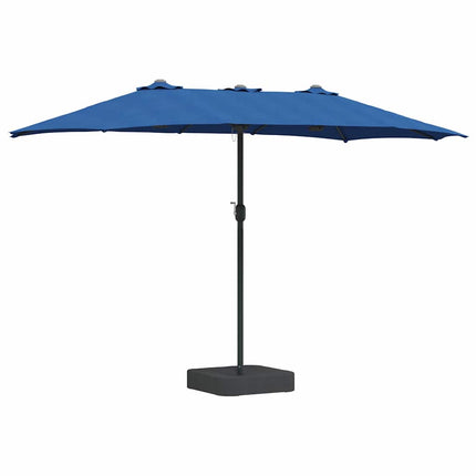 Trädgårdsparasol 385 x 209 x 244 cm Polyester och Stål Azurblå