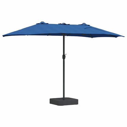 Trädgårdsparasol 385 x 209 x 244 cm Polyester och Stål Azurblå