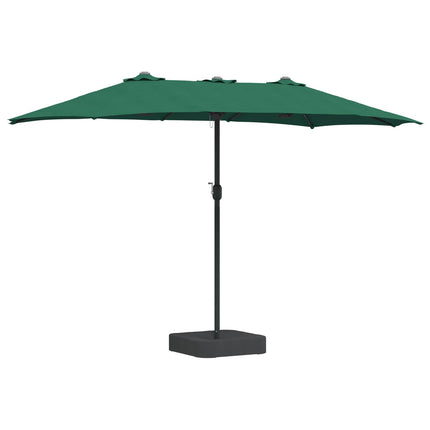 Trädgårdsparasol Grön 385 x 209 x 244 cm Polyester