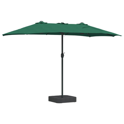 Trädgårdsparasol Grön 385 x 209 x 244 cm Polyester