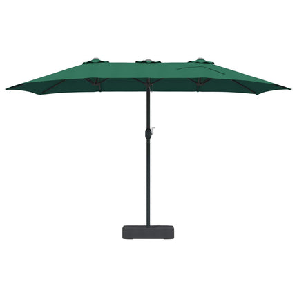 Trädgårdsparasol Grön 385 x 209 x 244 cm Polyester
