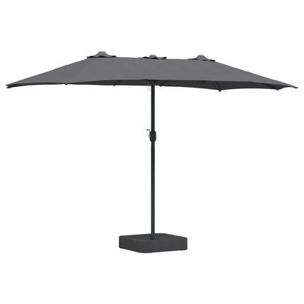 Trädgårdsparasol Antracit 385 x 209 x 244 cm Polyester