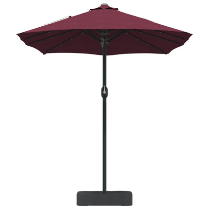 Trädgårdsparasol Bordeaux Röd 385 x 209 x 244 cm Polyester