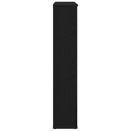 Öppen spis infattning svart ek 100x20x100 cm konstruerat trä