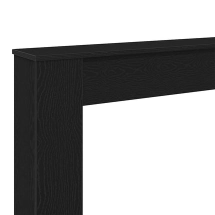 Öppen spis infattning svart ek 100x20x100 cm konstruerat trä