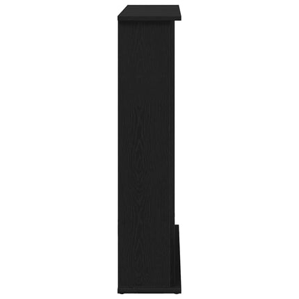 Öppen spis infattning svart ek 75x20x87,5 cm konstruerat trä