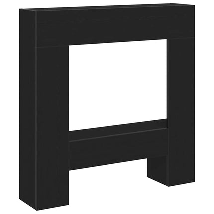 Öppen spis infattning svart ek 81x18x82 cm konstruerat trä