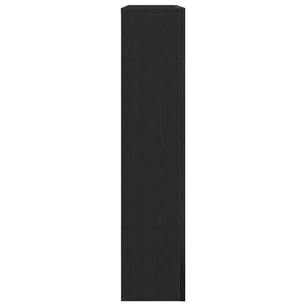 Öppen spis infattning svart ek 81x18x82 cm konstruerat trä