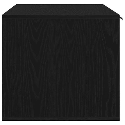 Kattlåda svart ek 80x50x45 cm konstruerat trä