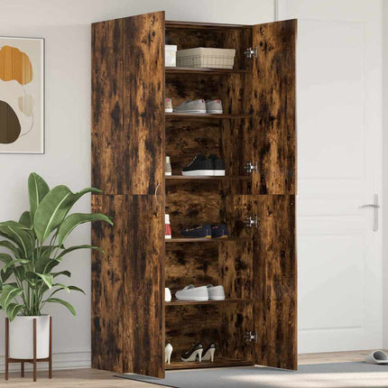Skoskåp Flerfärgsdesign 80 x 35.5 x 180 cm Konstruerat trä