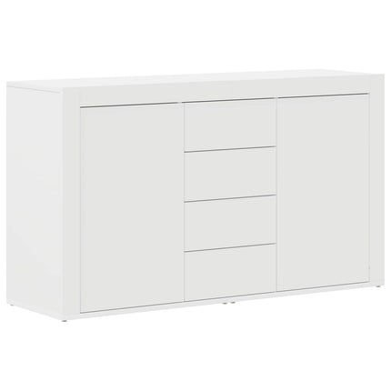 Sideboard med låda Vit 120 x 36 x 69 cm Konstruerat trä