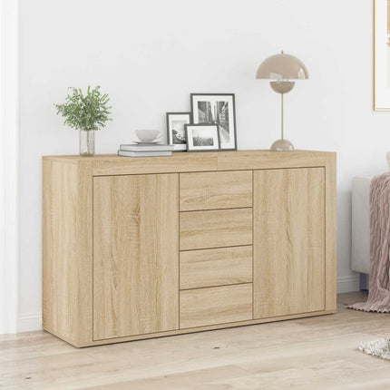 Sideboard med låda Sonoma-ek 120 x 36 x 69 cm Konstruerat trä