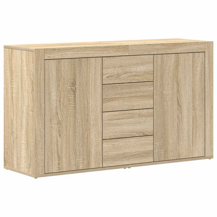 Sideboard med låda Sonoma-ek 120 x 36 x 69 cm Konstruerat trä
