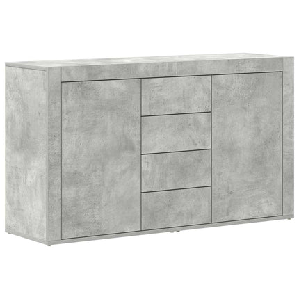 Sideboard med låda Betonggrå 120 x 36 x 69 cm Konstruerat trä