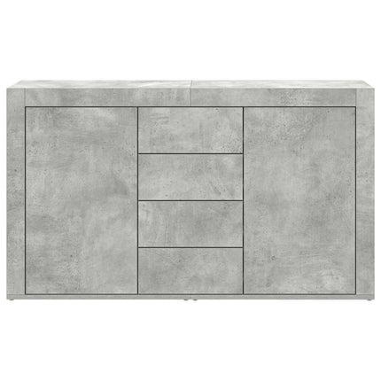 Sideboard med låda Betonggrå 120 x 36 x 69 cm Konstruerat trä
