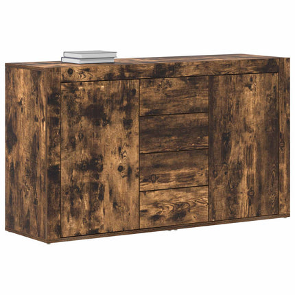 Sideboard med låda Rökt ek 120 x 36 x 69 cm Konstruerat trä