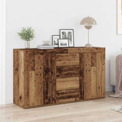 Sideboard med låda Gammalt trä 120 x 36 x 69 cm Konstruerat trä