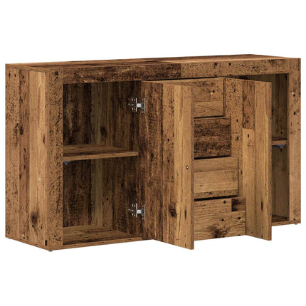 Sideboard med låda Gammalt trä 120 x 36 x 69 cm Konstruerat trä