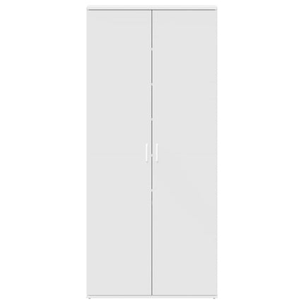 Skoskåp 80 x 39 x 178 cm Konstruerat trä Vit