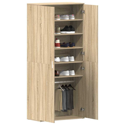 Skoskåp med hylla Sonoma-ek 80 x 39 x 178 cm Konstruerat trä