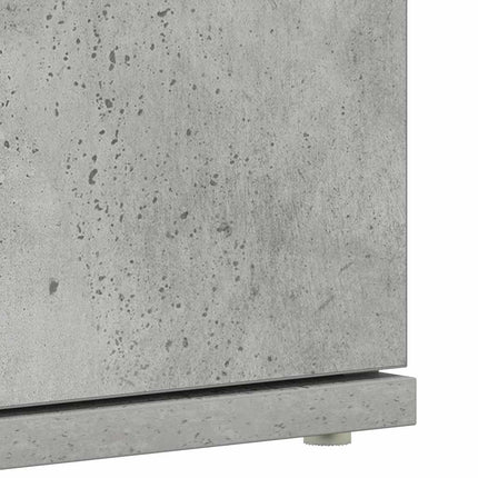 Skoskåp med hylla Betonggrå 80 x 39 x 178 cm Konstruerat trä