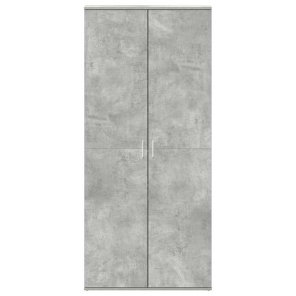 Skoskåp med hylla Betonggrå 80 x 39 x 178 cm Konstruerat trä