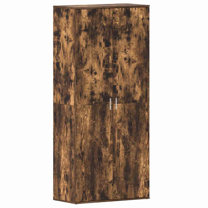 Skoskåp 80 x 39 x 178 cm Konstruerat trä Rökt ek