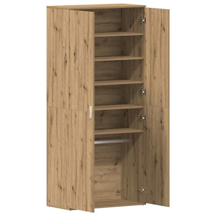 Skoskåp 80 x 39 x 178 cm Konstruerat trä Artisan Ek