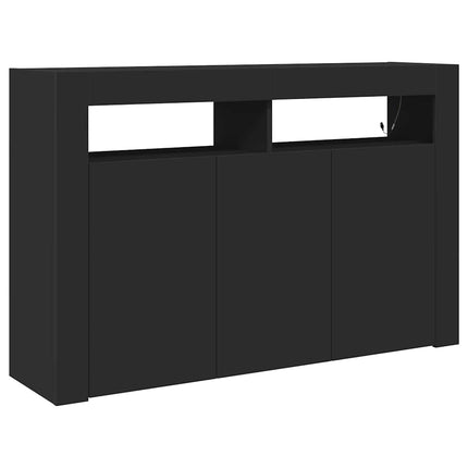Sideboard Svart 116 x 30 x 75 cm Konstruerat trä