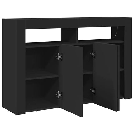 Sideboard Svart 116 x 30 x 75 cm Konstruerat trä