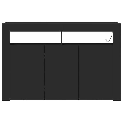 Sideboard Svart 116 x 30 x 75 cm Konstruerat trä
