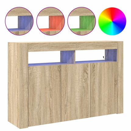 Sideboard Sonoma-ek 116 x 30 x 75 cm Konstruerat trä
