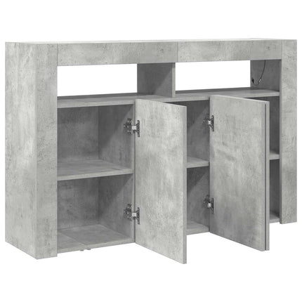 Sideboard Betonggrå 116 x 30 x 75 cm Konstruerat trä