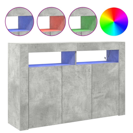 Sideboard Betonggrå 116 x 30 x 75 cm Konstruerat trä
