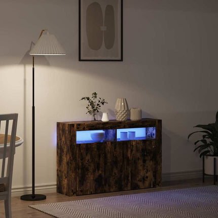Sideboard Rökt ek 116 x 30 x 75 cm Konstruerat trä